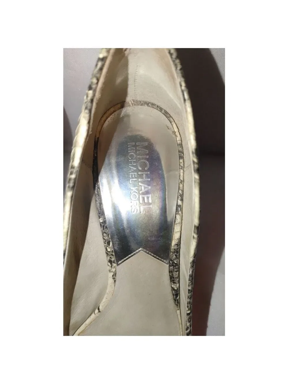 Michael Kors Cairo Snakeskin Heels Size 10M